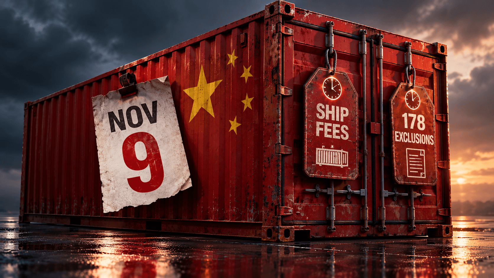 Two China Tariff Deadlines Expire Nov 9: Ship Fees and 178 Exclusions