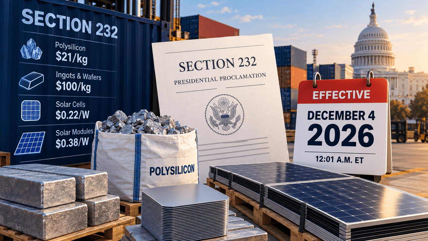Polysilicon Tariffs: December 2026 Solar Import Rules
