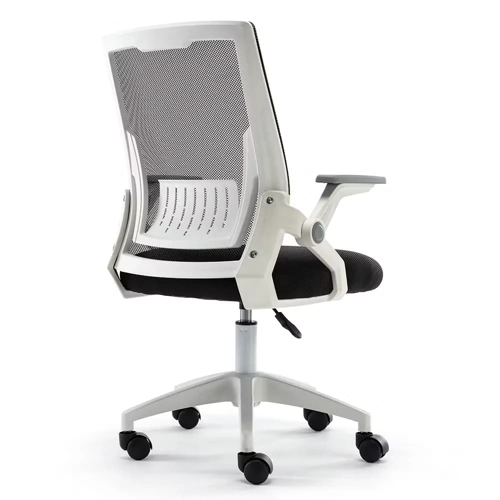 Mid-back mesh office chair with a grey back