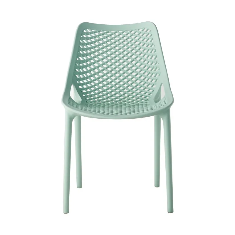 Mint green plastic lattice chair