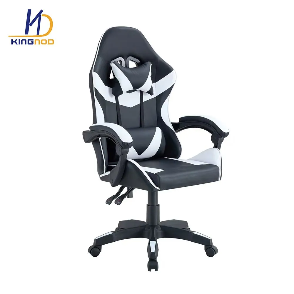 Black and white gaming chair