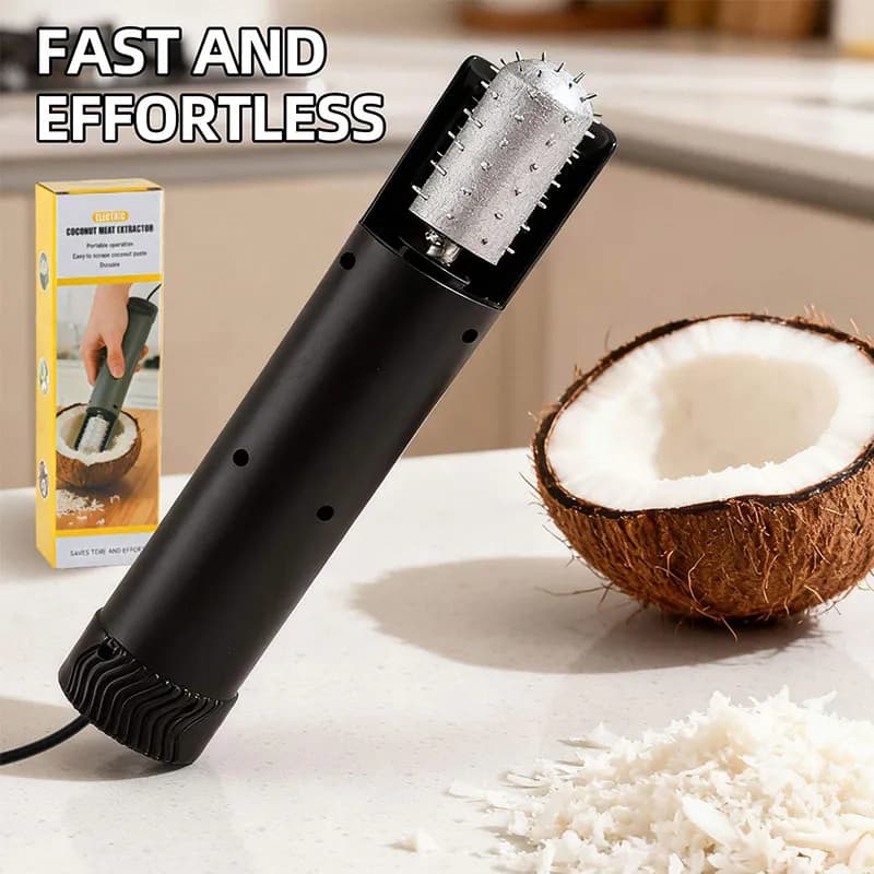 Handheld Coconut Meat Shredder Flesh Remover Household Electric Coconut Grater Tool photo
