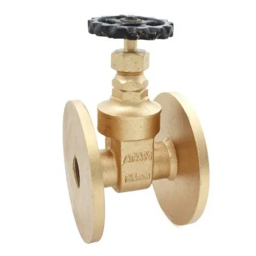 Bronze flanged gate valve with black handwheel
