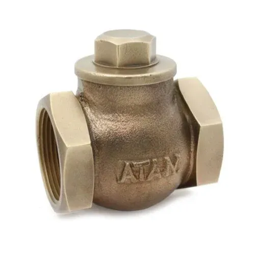 Bronze horizontal lift check valve with hexagonal screwed ends